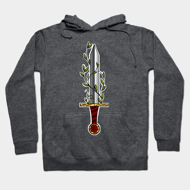 Rose leaf sword Hoodie by DraxGuevara520